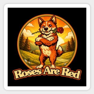 Roses Are Red – Red Heeler Retro Australian Cattle Dog Magnet